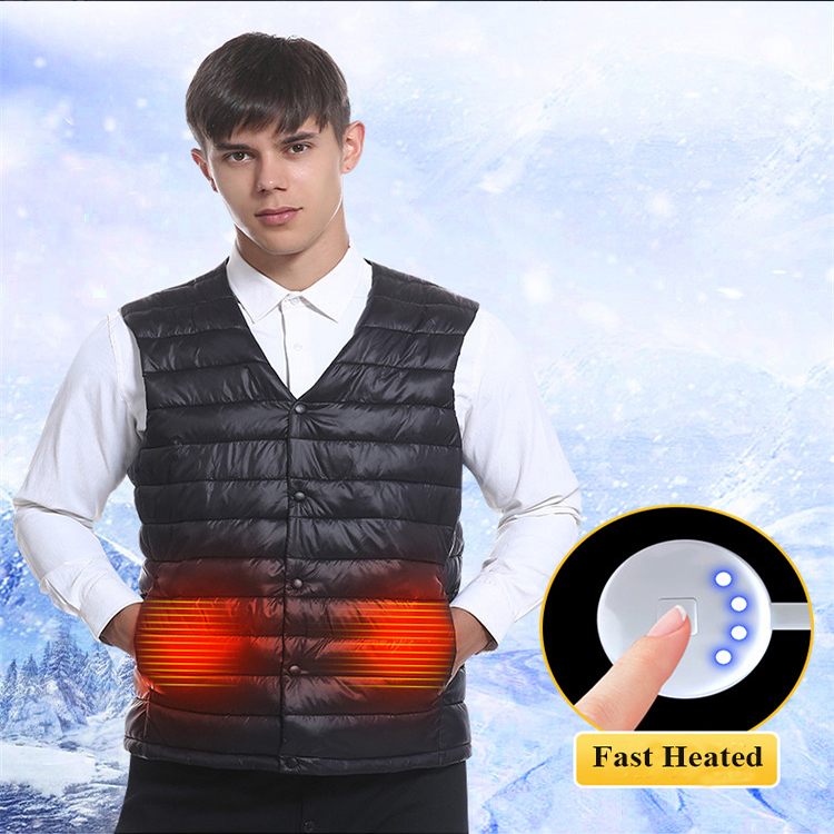 Polyester Heated Waistcoat Adjustable Women Heated Massage Vest Electric Heating Vest