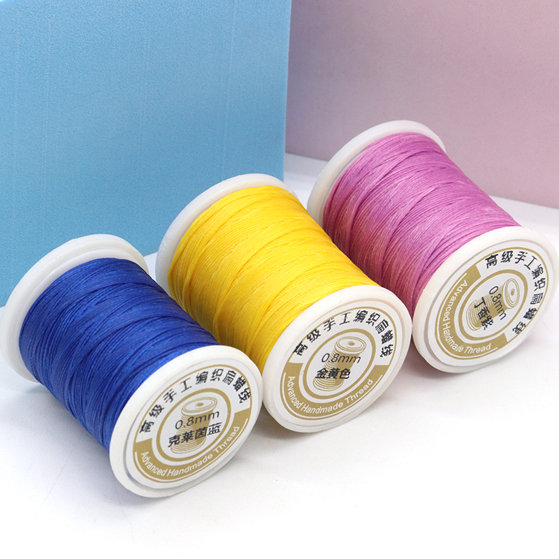 0.8mm Diameter Waxed Thread Set of 12 for Leather Sewing Long Stitching Made Easy