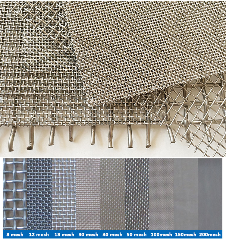 SS 304 Stainless Steel Wire Mesh Screen Stainless Steel Woven Mesh