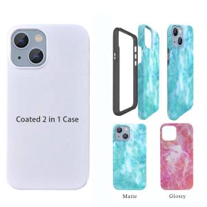  3D Coated Sublimation 2 in 1 Bank Phone Cases Tpu Pc Tough Sublimation Blanks Phone Case for Iphone 12 13 Mini Pro Max Manufactures