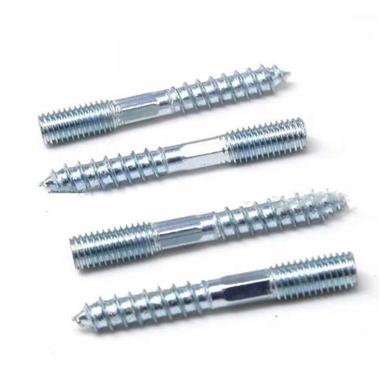 DIN Standard 304 Photovoltaic Hanger Wood Screws with Double-Head Pointed Design