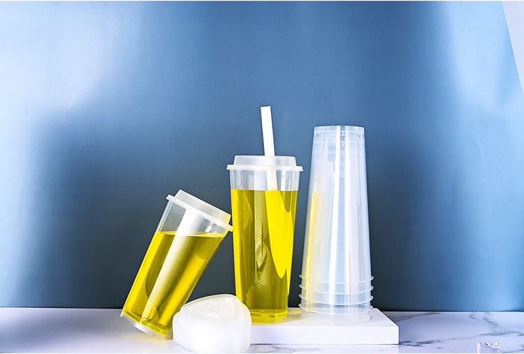 Fashion New Triangle Shaped Disposable Clear 500ml 700ml PP Cold Drink Bubble Milk Tea Boba Disposable Plastic Cups with Logo