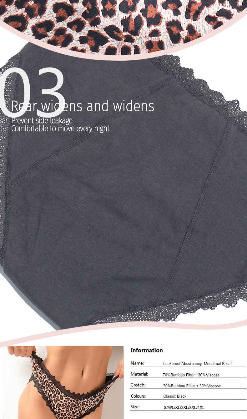 Anti-Static Period Panties Underwear Breathable Leakproof Period Pants Swimwear
