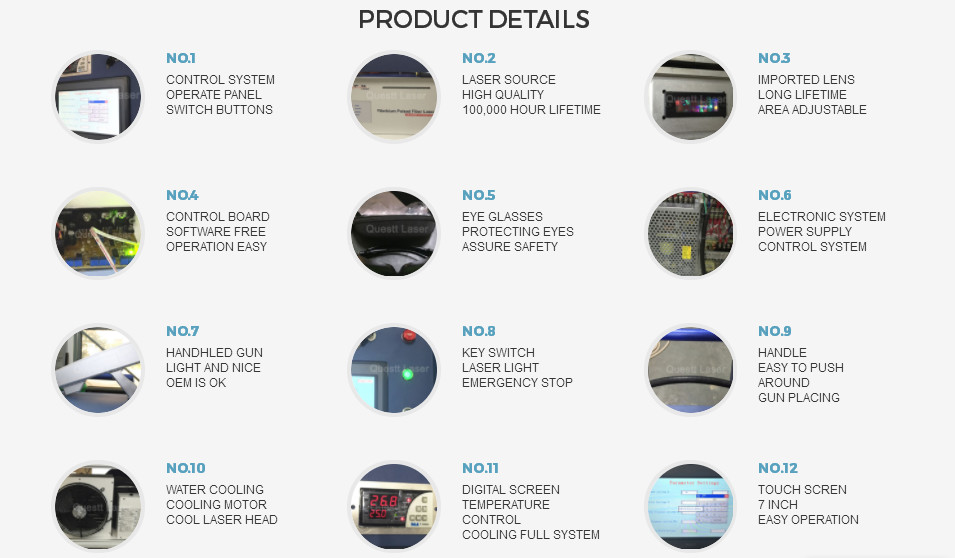 1000w/500w/200w/100w Fiber Laser Rust Removal/Laser Cleaning Machine , Lifetime 100000 Hours