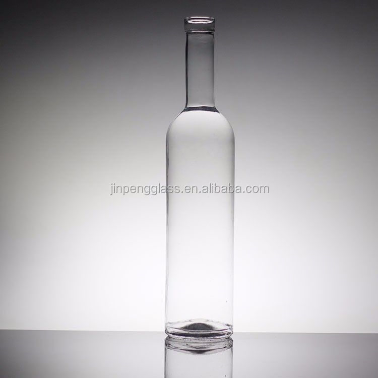 Collar Material Glass 700ml 750ml Fashionable Wine Bottle for Liquor