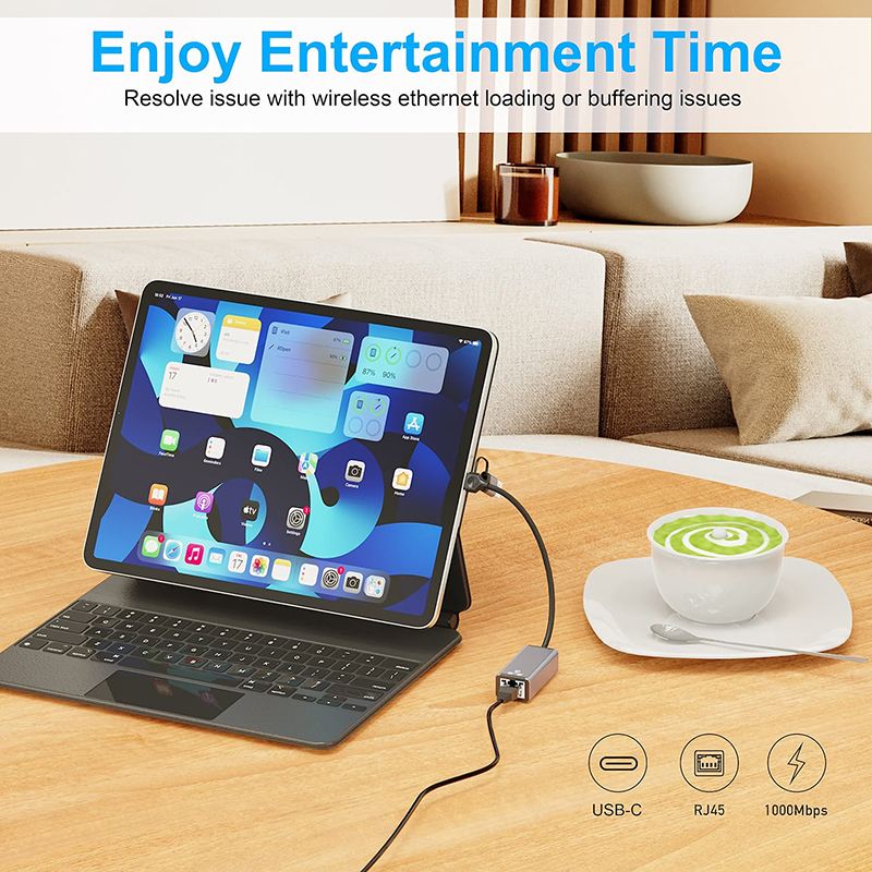 USB C Type-C To RJ45 Ethernet Gigabit Lan Adapter for Laptops in High Demand