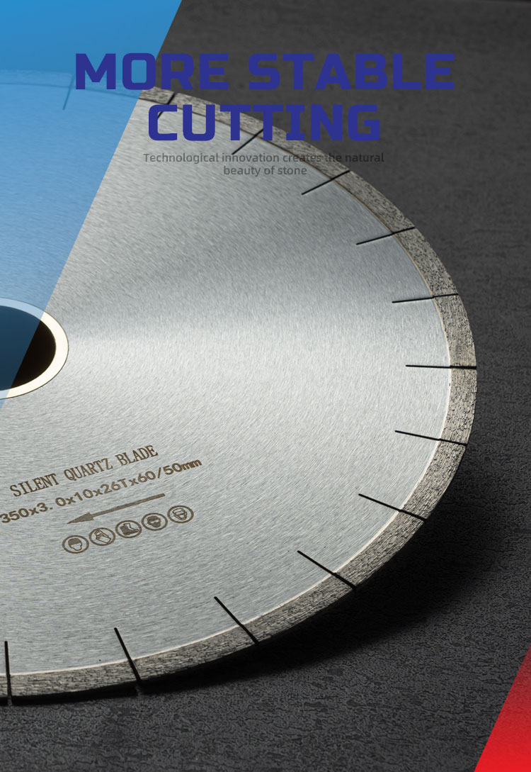 Diamond Saw Blade for Quartzite Cutting and Edging Machine 350mm Segment Welded Blade