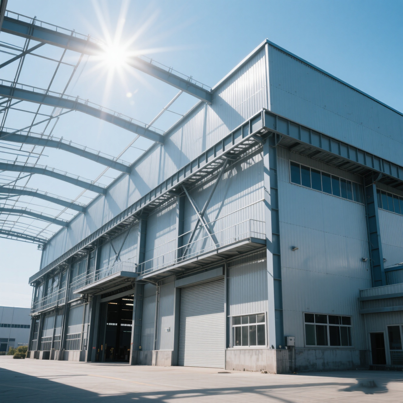 China Custom Steel Frame Warehouse with Corrugated Panels on sale