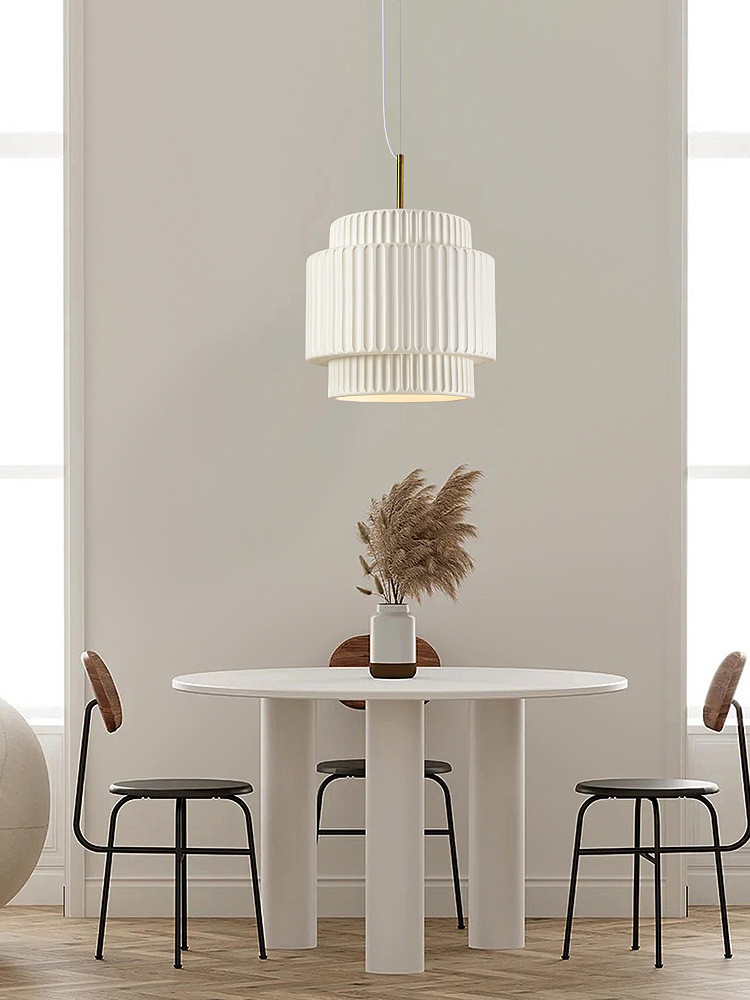 Wabi Sabi Pendant Light White Resin Chandeliers Dining Room Hanging Lamp(WH-AP-577)
