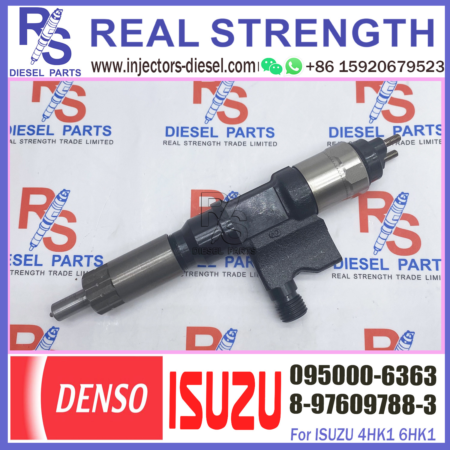 095000-6363 DENSO Diesel Injector Common Rail 8-97609788-6 For ISUZU 4HK1 6HK1