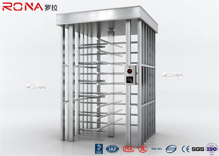 Pedestrian Full Height Turnstile High Revolving Door Running Stably Without Noise