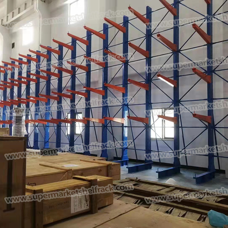 500kg 2mm 2M Industrial Pallet Racking Shelf Cantilever Shelving Double Side Heavy Duty