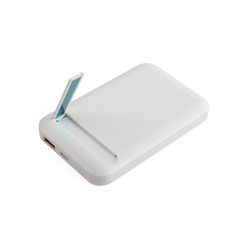 PC Portable Power Bank With Li Polymer Battery Small White Box Micro USB Type C Input Interface