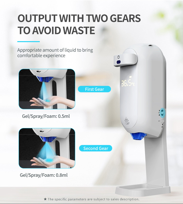 Hotel 1100ml Wall Mounted Soap Dispensers With Temperature Reader