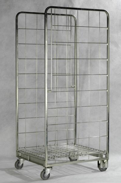 Zinc Galvanized Foldable Storage Trolley / Roll Cage Container 717 * 823 * 1715
