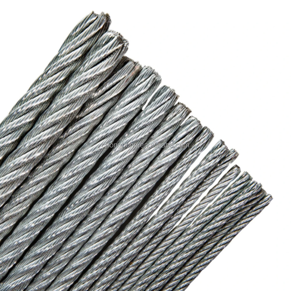 Galvanized Steel Wire Rope for Drawing and Lifting Special Cold Heading Steel Steel Grade 7*7 6*7 FC
