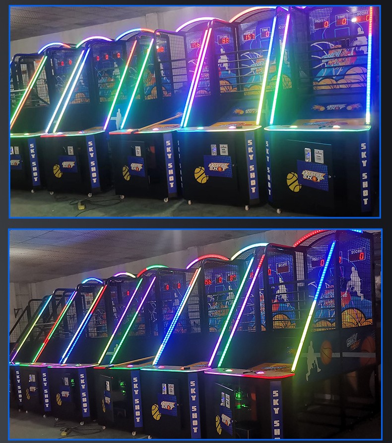 150KG Coin Operated Street Arcade Basketball Machine For Home 140W