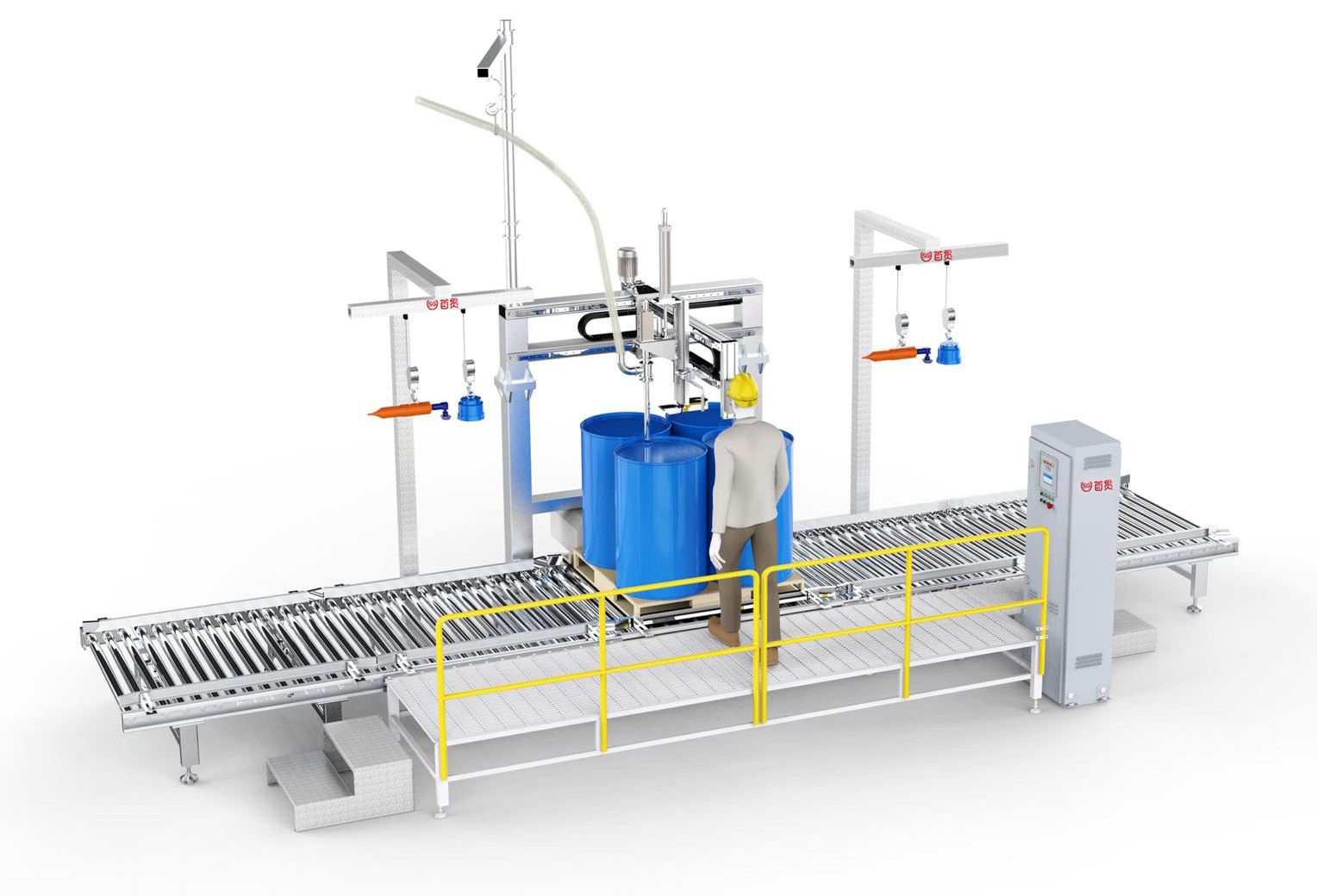 Electric IBC Filling Machine 10L - 50L Filling Range For Liquid Surface 220V 380V