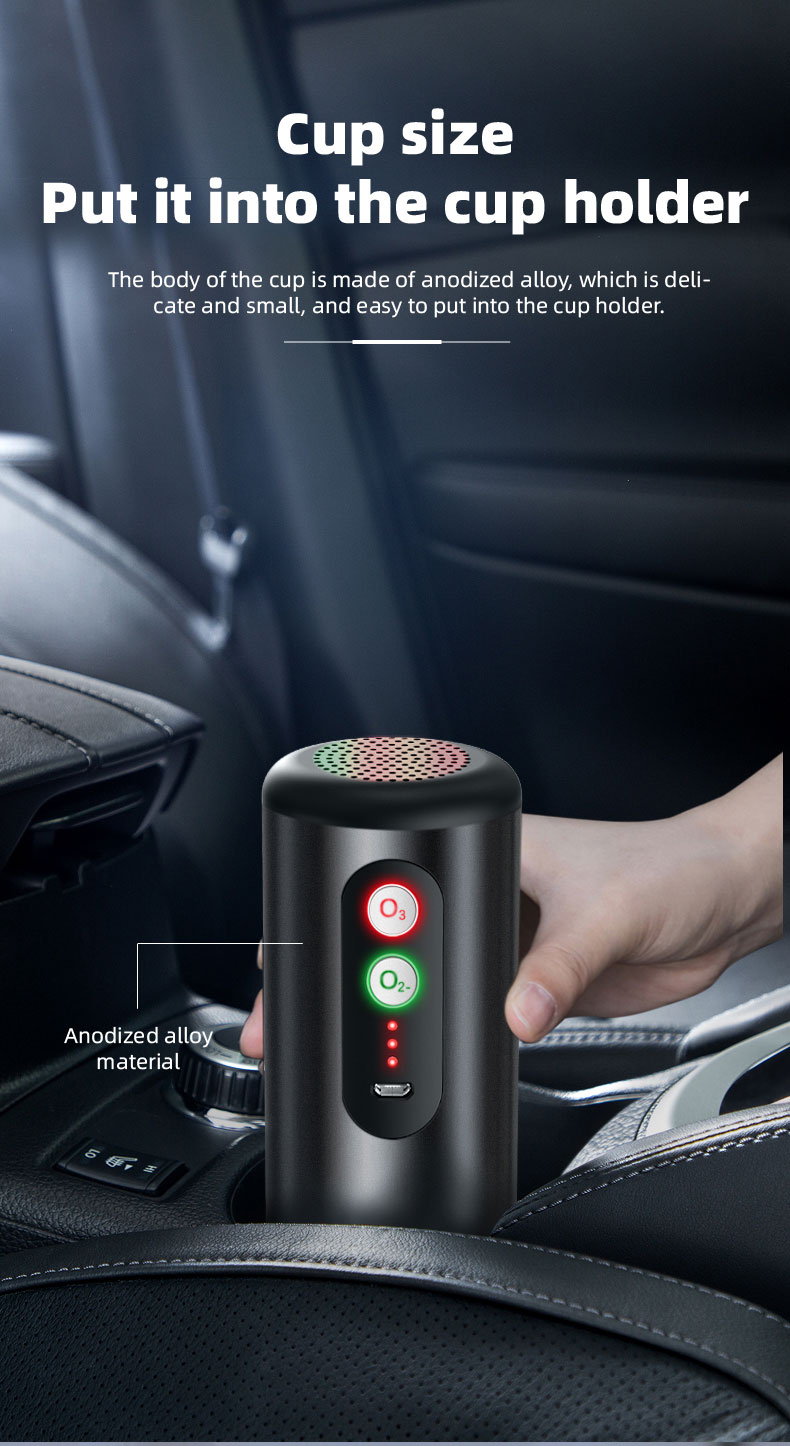 Homefish OEM Car Air Purifier UV Ozone New Ionic Portable Ionizer Ozone Generator Air Purifier for Car Usb Home Appliances