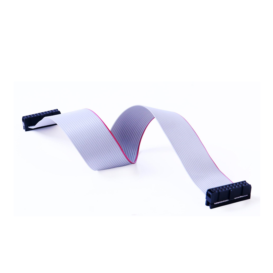 PVC Customized IDC Connector 1.27mm 2.54mm Pitch Shielded 6 12 14 16 20 24 44 50 64 Pin Grey Rainbow Flat Ribbon Wire Harness