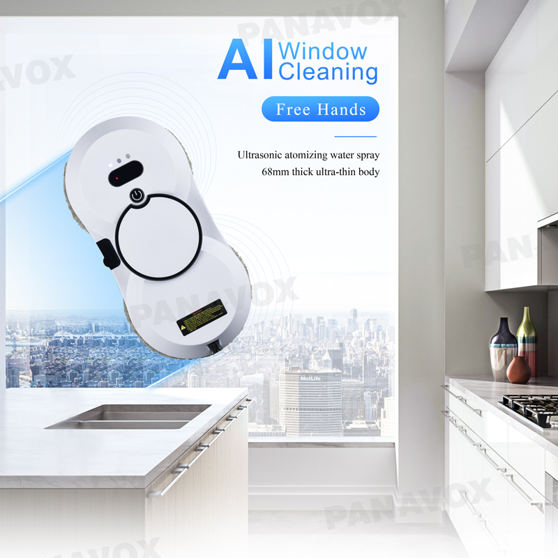 Smart Robot Window Cleaner 80W Brushless Motor Automatic Window Washer