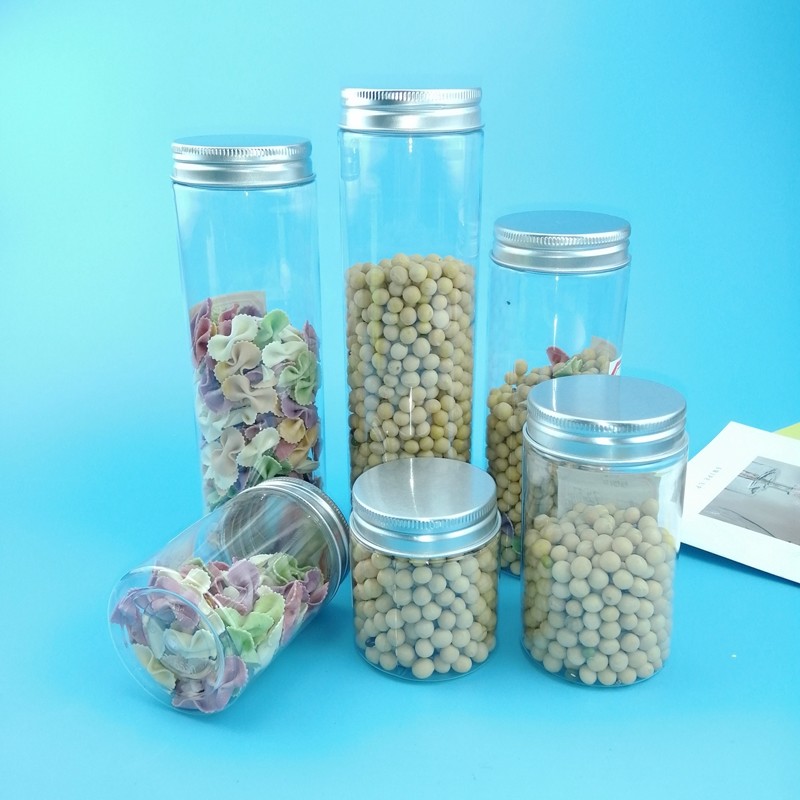 5.5cm Diameter 130ml 690ml Plastic Screw Cap Jars