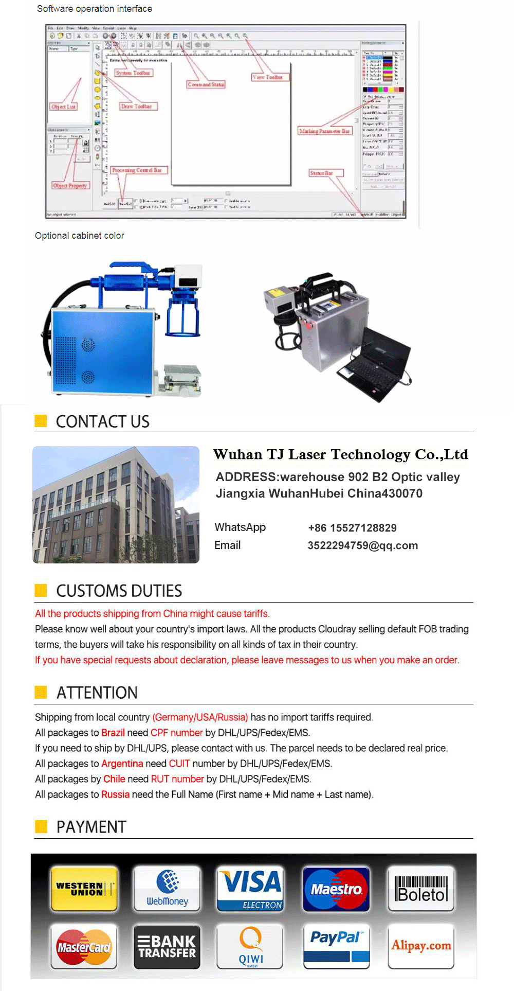 20W Portable Fiber Laser Marking Machine with Rotary NO CNC 50W/60W/80W Laser Power for Marking Efficiency and Precision