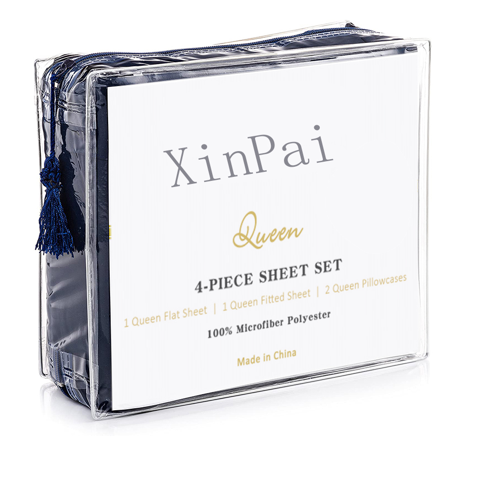 Microfiber Embroidered Sheets Set for 16" DEEP Pocket Mattress 3/4pcs is customized YES