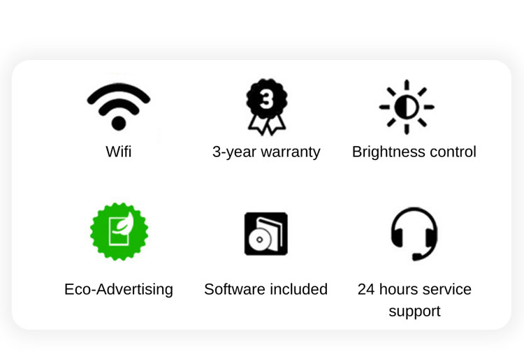 5000cd/M2 Brightness LED Display Poster For Ultra Thin Indoor Advertising P1.86 P2 P2.5 P3