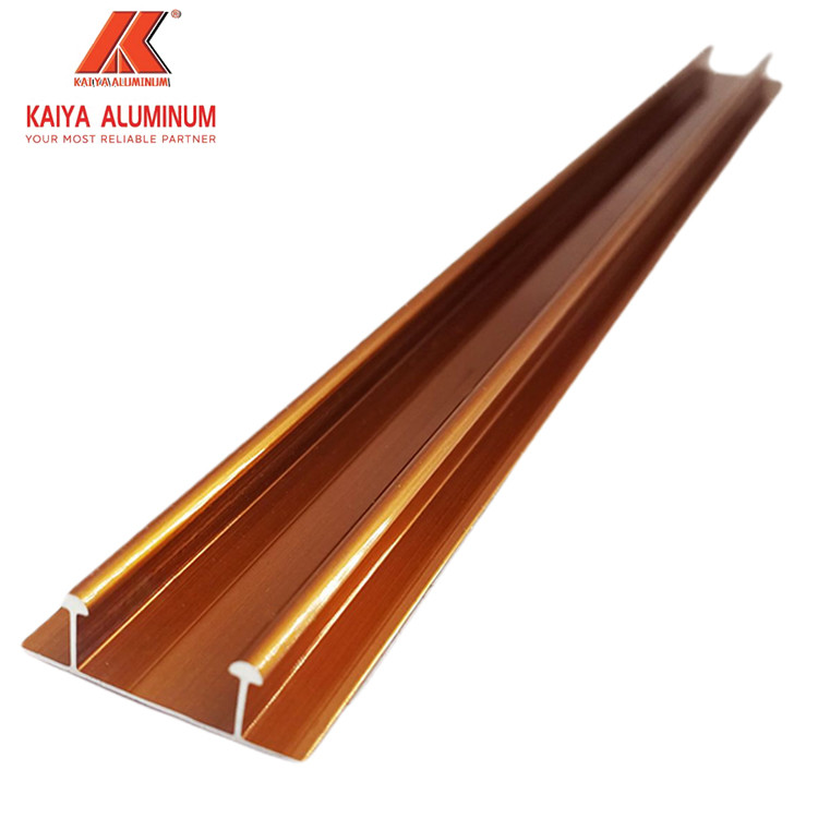 Gold Electrophoresis Extruded Aluminum Profiles T3 PVDF Finish
