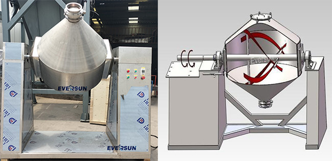 OEM / ODM Double Cone Blender 0.18 - 10M3 Small Granule Mixing Machine