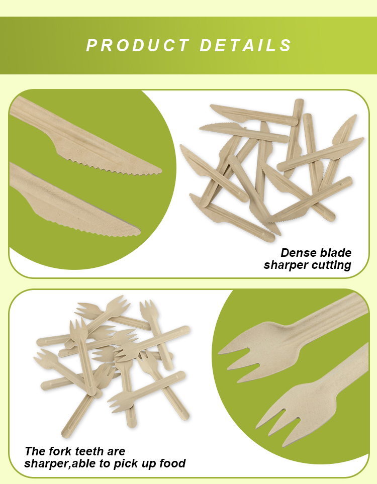 Eco Friendly Disposable 160mm Biodegradable Cutlery Set For Wedding Event