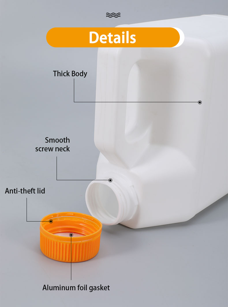 Customrized Logo 1Gallon HDPE Square Engine Oil Bottle for Easy Refilling Packaging