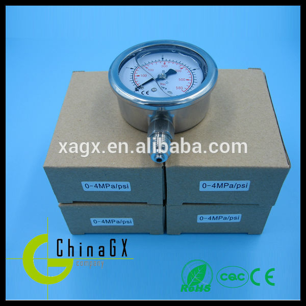 316 All Stainless Steel SS Case Pressure Gauge Miniature Type
