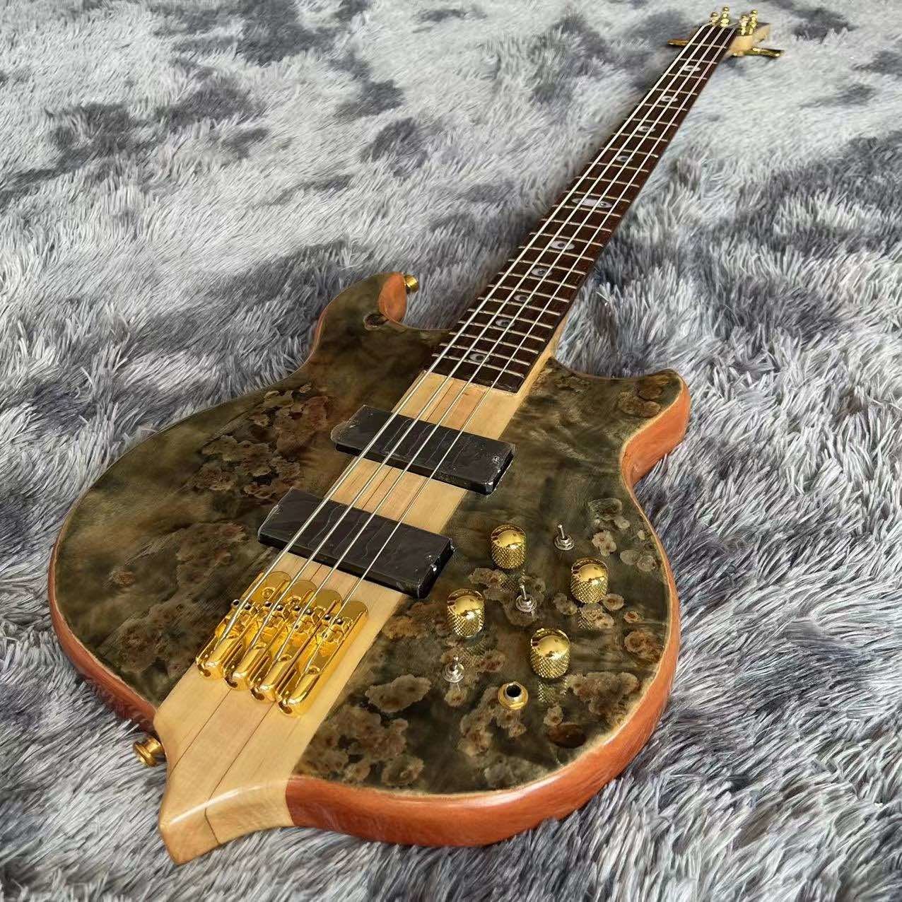 Custom Alem Grand Type 4, 5, 6 Strings Neck Through Body Electric Bass Ash Body