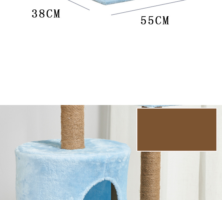 38*55*130cm Sustainable Multilayer Tower for Large Cats Extra Large 49 Inches Big Cat Activity Black Climbing Tree House