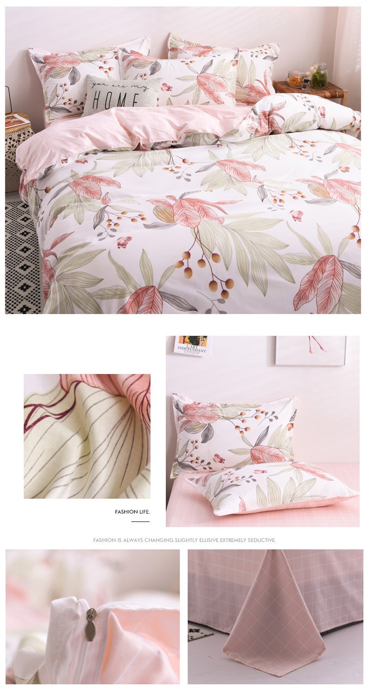 Fashionable Attractive Style Duvet Bedding Set with Anti Dust Mite Fabric Density 173*118