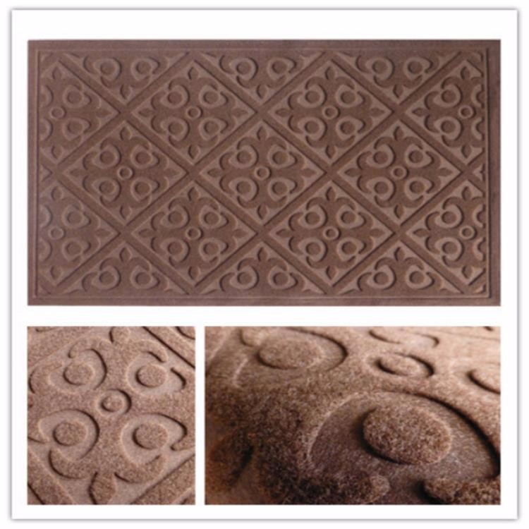 WELCOME embossed brushed polyester door mat