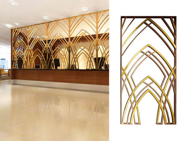 Black Stainless Steel Carved/ Engraved Mashrabiyia Panels Stair For Railing/Balustrade/Balcony
