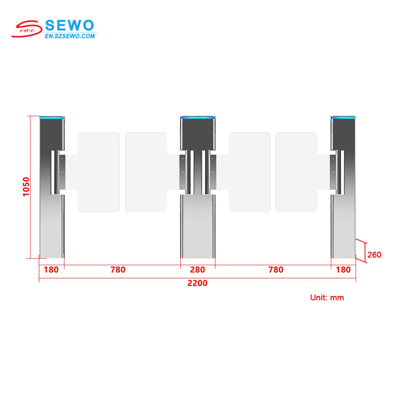 Indoor/Outdoor Intelligent Swing Barrier Gate with Advanced Identity Recognition Technologies