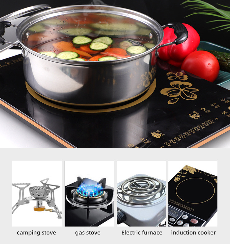 Hot Sale 10 Piece Stainless Steel Cookware Soup Pot Set Stock Pots Cooking Ware Set Cooking Pot Set