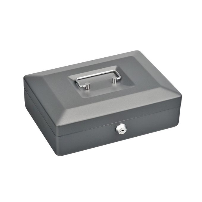 Wear Resistant 6 Compartment 10 Inch Cash Box Coin Storage Money Safe With Key Lock