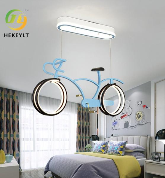 Children'S Room Bicycle Chandelier Eyeshield Simple Bedroom LED Personality