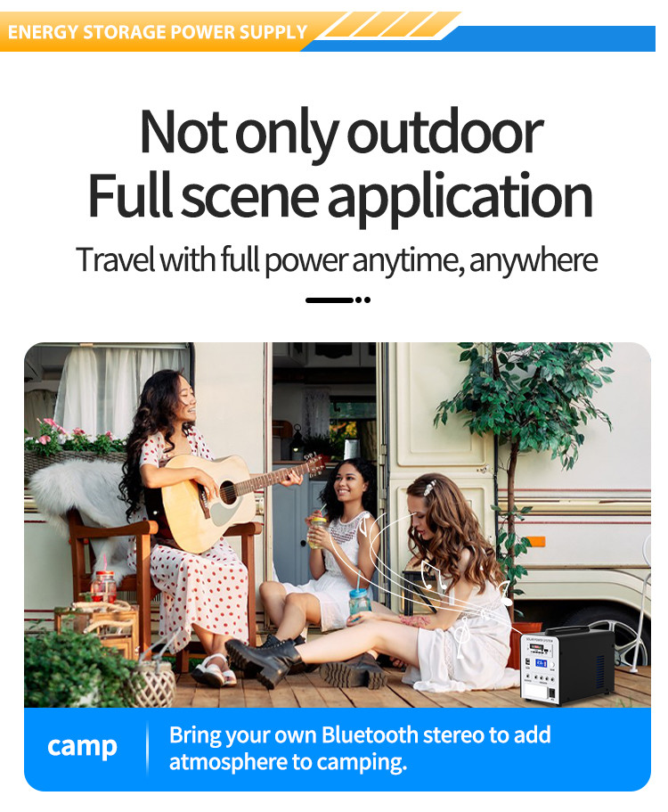 128WH Lifepo4 Solar Generator For Camping Outdoor Solar Panel Power Station
