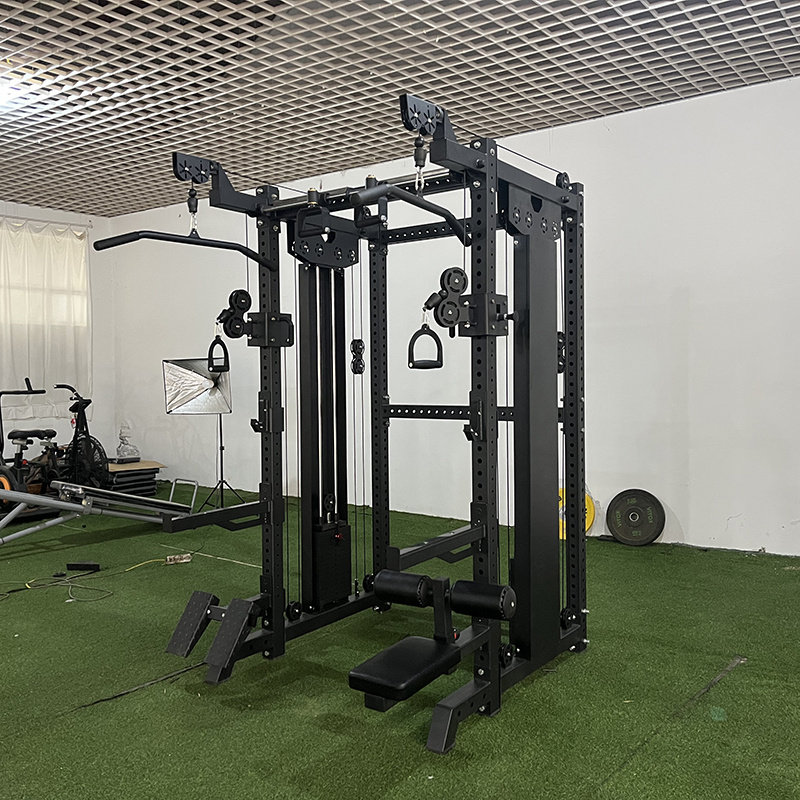 Gym Power Cage with Multifunctional Smith Machine