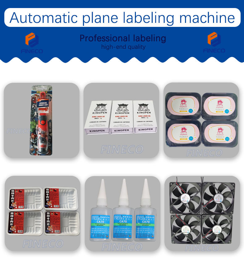 220 V Fully Automatic Desktop Plane Flat Labeling Machine for Square Bottle/Bag Labeling