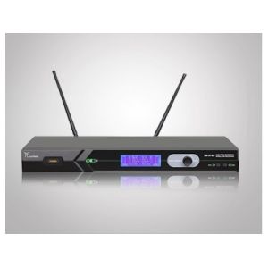 China PLL Synthesized UHF Dual Channel Wireless Microphone System 100M Operating Range on sale