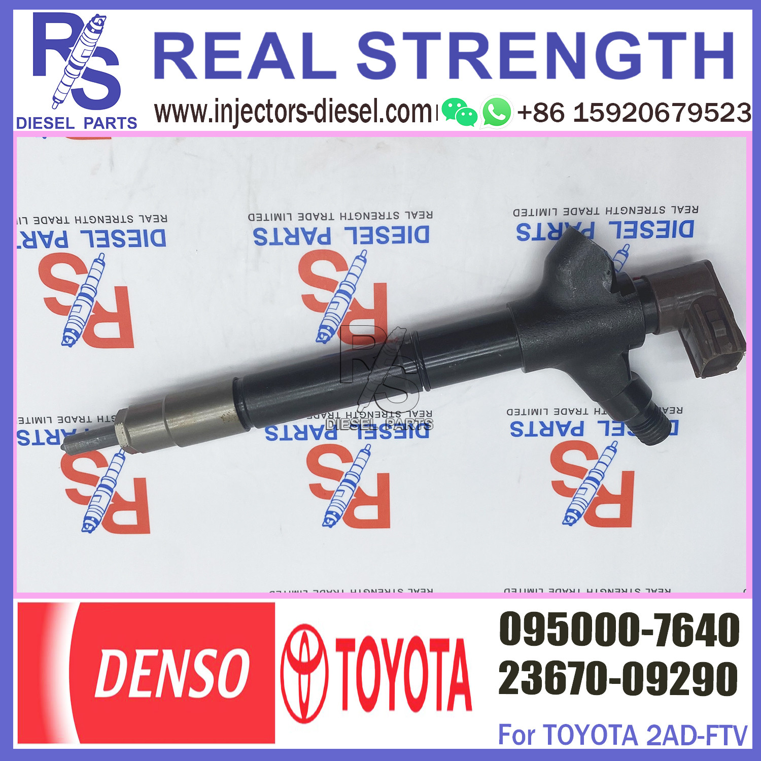 Diesel Common Rail Injector 095000-7640 for TOYOTA 2AD-FTV 23670-0R170 23670-0R120 23670-0R020 23670-0R070
