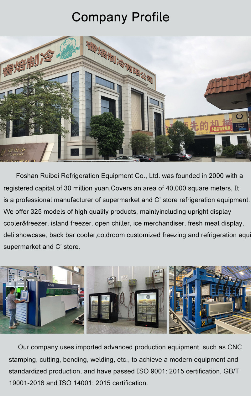 Supermarket Milk Beverage Refrigerated Showcase With Digital Temperature Controller