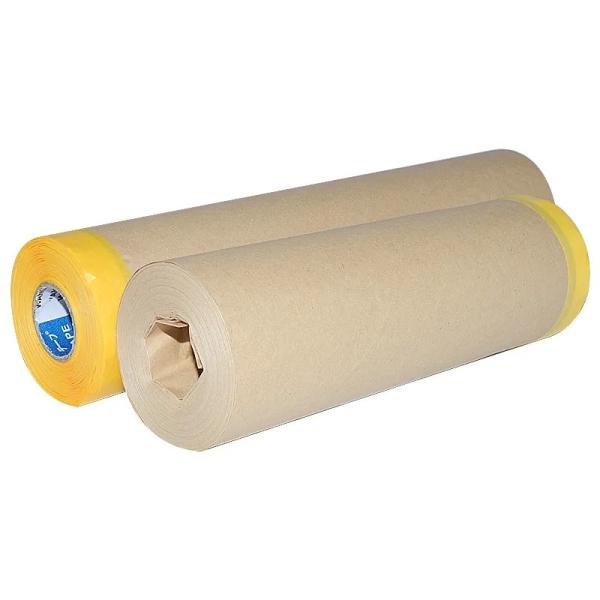 Biodegradable Auto Painting Cover Kraft Paper Pre Taped Film Masking Paper Film